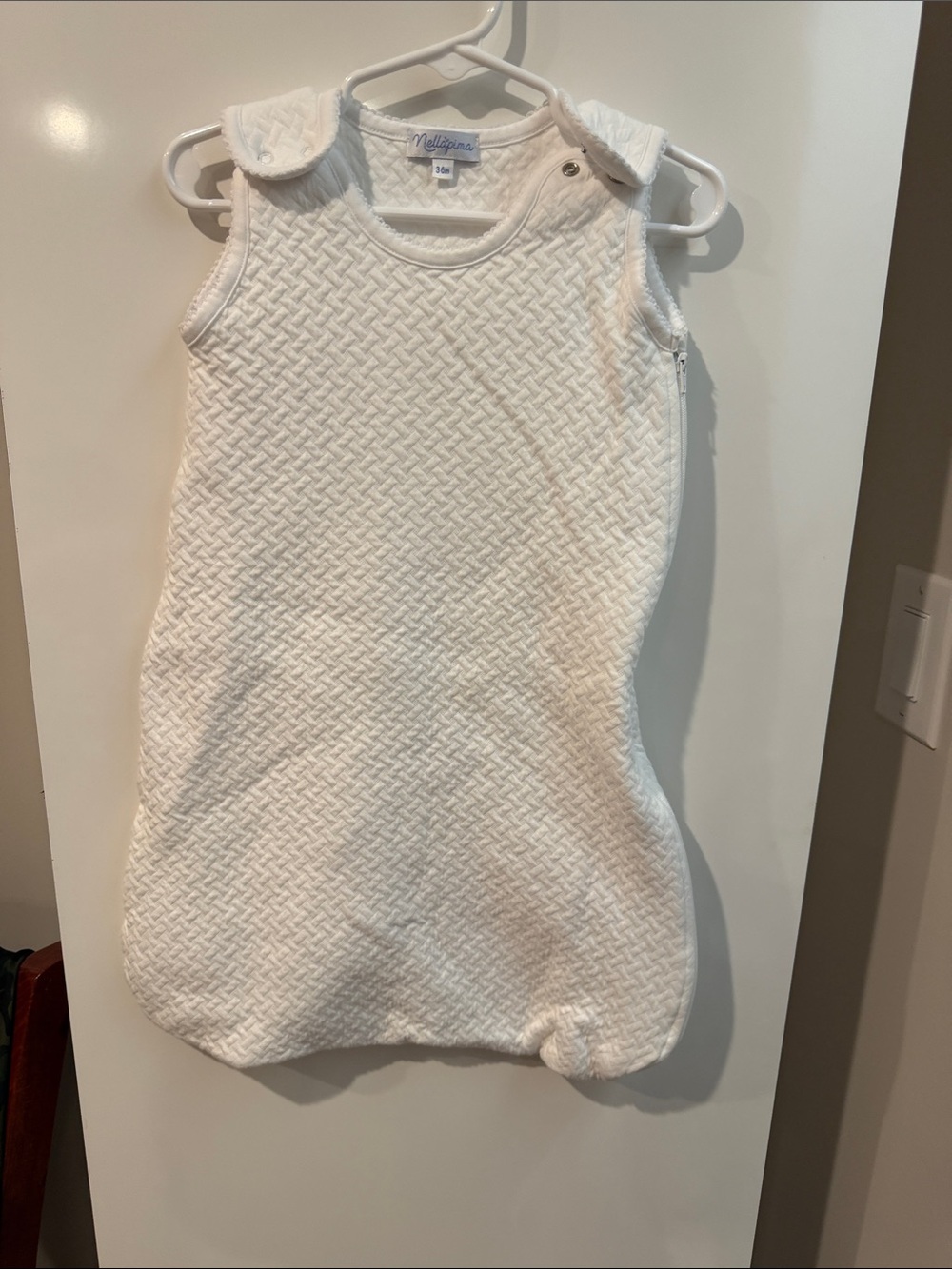 Nellapima White Quilted Sleep Sack. 3-6 mo.